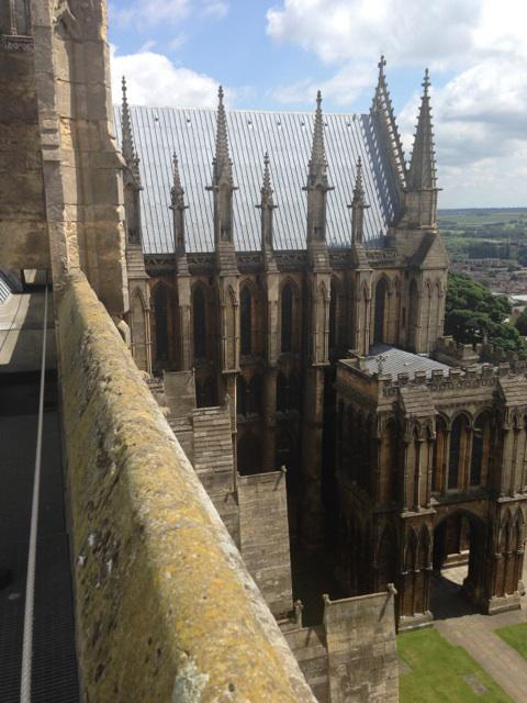 Bishop Conley toured the Lincoln Cathedral in London. (Photo courtesy Bishop Conley)